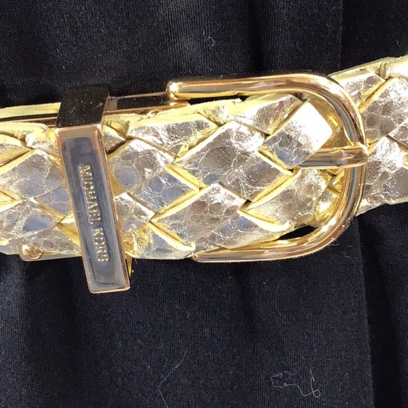 MMK braided gold leather belt M - Picture 3 of 8